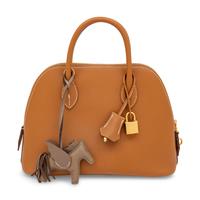 Hermès, Bolide 25 in Gold Epsom with Horse Charm