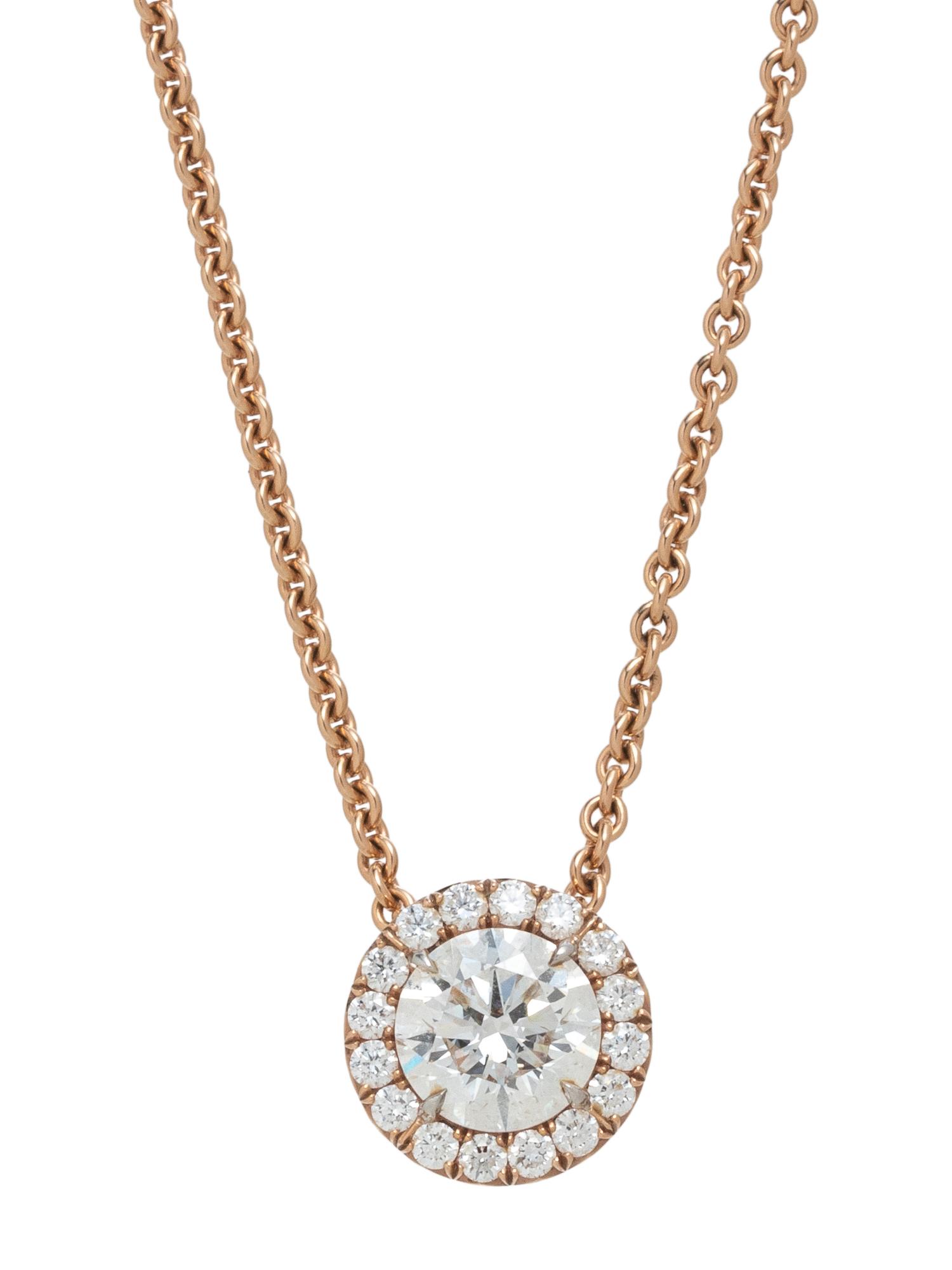 ROSE GOLD AND DIAMOND NECKLACE