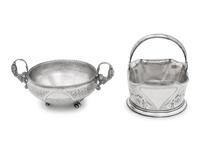 Two Russian Silver Sugar Dishes