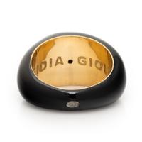Fidia Gioielli, Yellow Gold and Onyx Ring