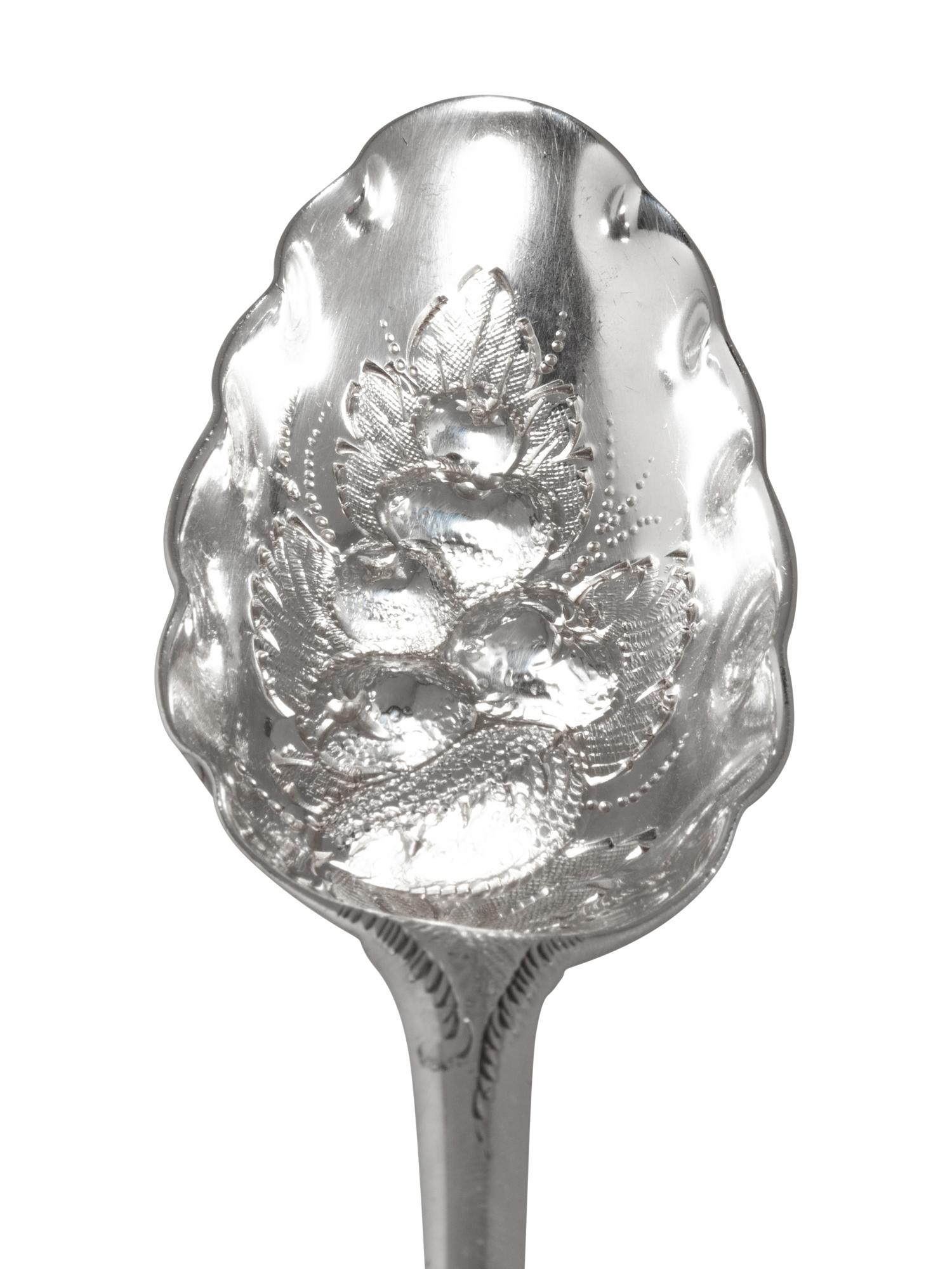 A Pair of George III Silver Berry Spoons