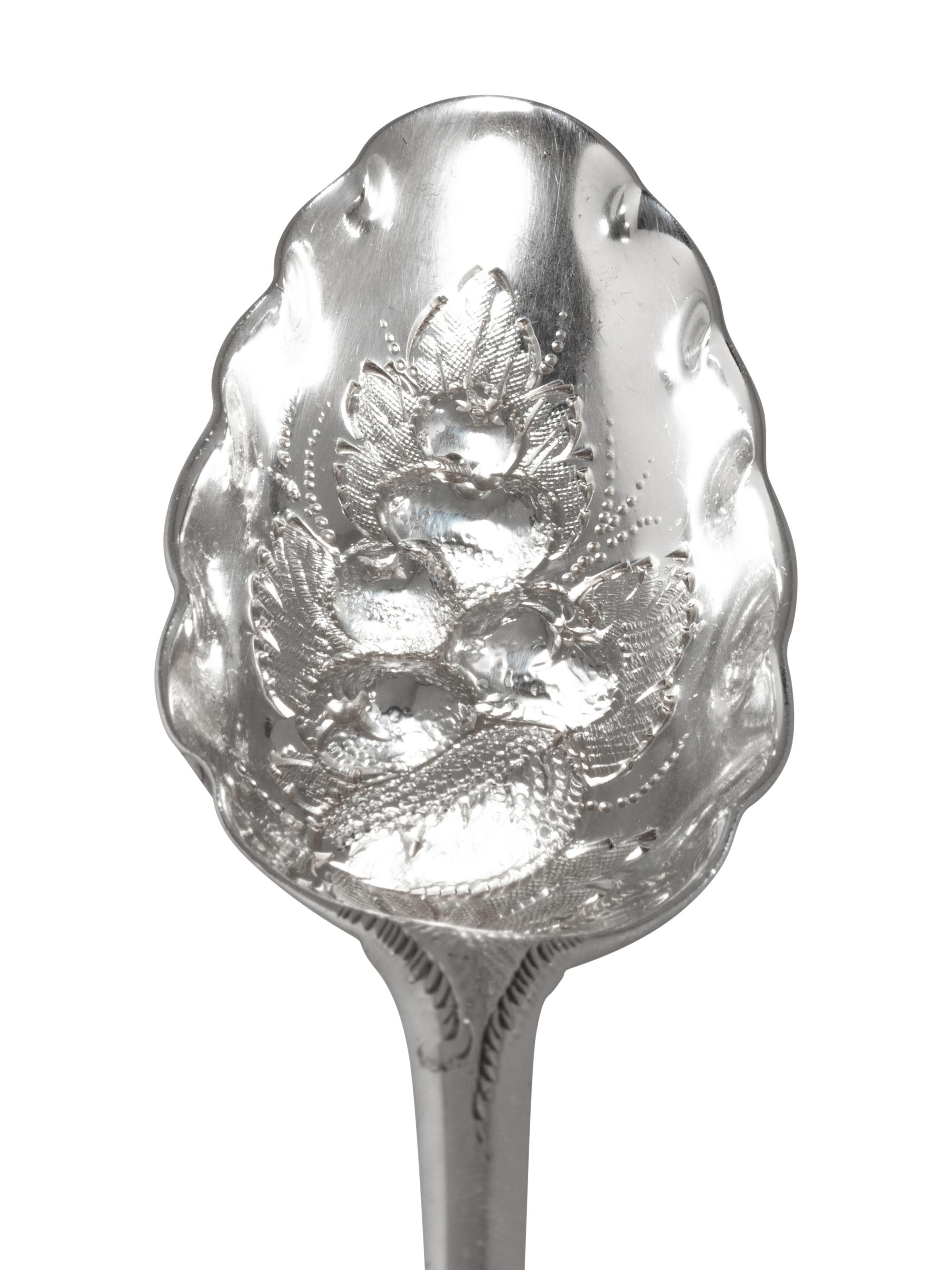 A Pair of George III Silver Berry Spoons