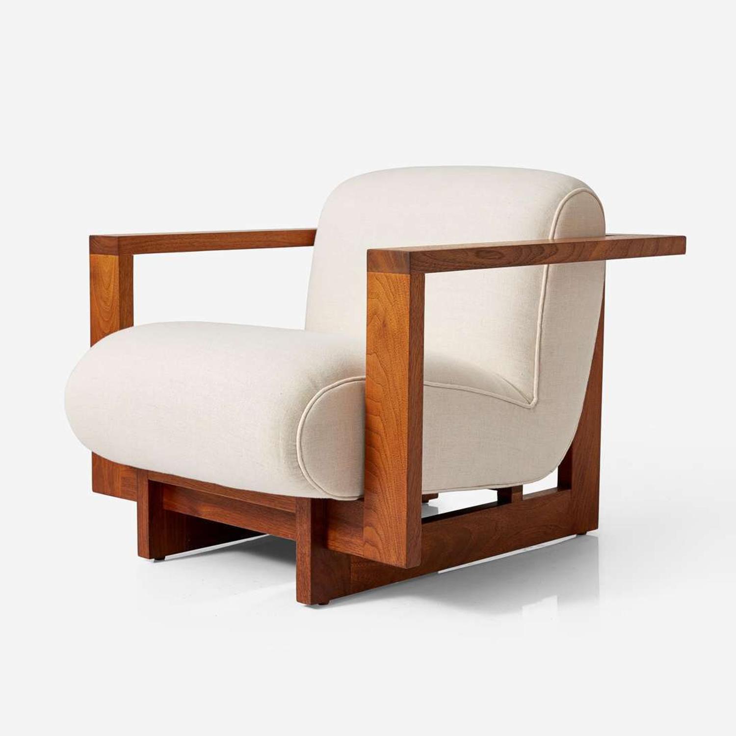Vladimir Kagan (American, 1927-2016) Cubist Chair, Model 6724A, and Child's Cubist Club Chair, Vladimir Kagan Design Group, USA, designed 1967, the present lot circa 2005