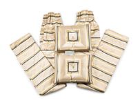 A Pair of Noblis Silk Upholstered Custom Throw Pillows and a Pair of Custom Curtain Panels