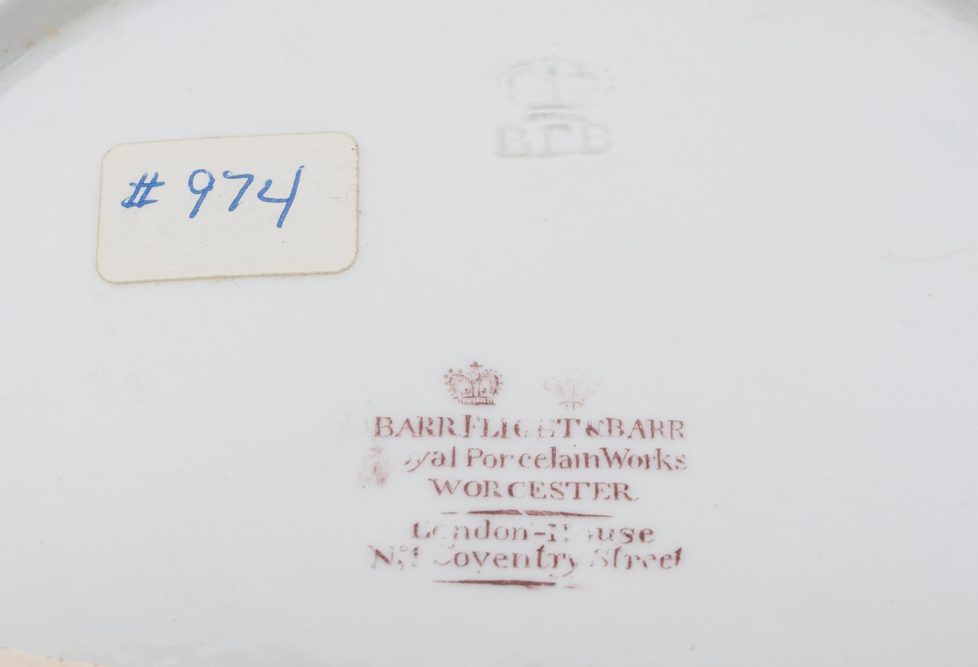 A Group of Barr, Flight and Barr Worcester Porcelain Dessert Service Articles