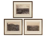 [CIVIL WAR]. BARNARD, George N. (1819-1902), photographer. A group of 3 photographs, incl. South Bank of Chattahoochee, and Kennesaw Mountain, Georgia. Ca 1860s.