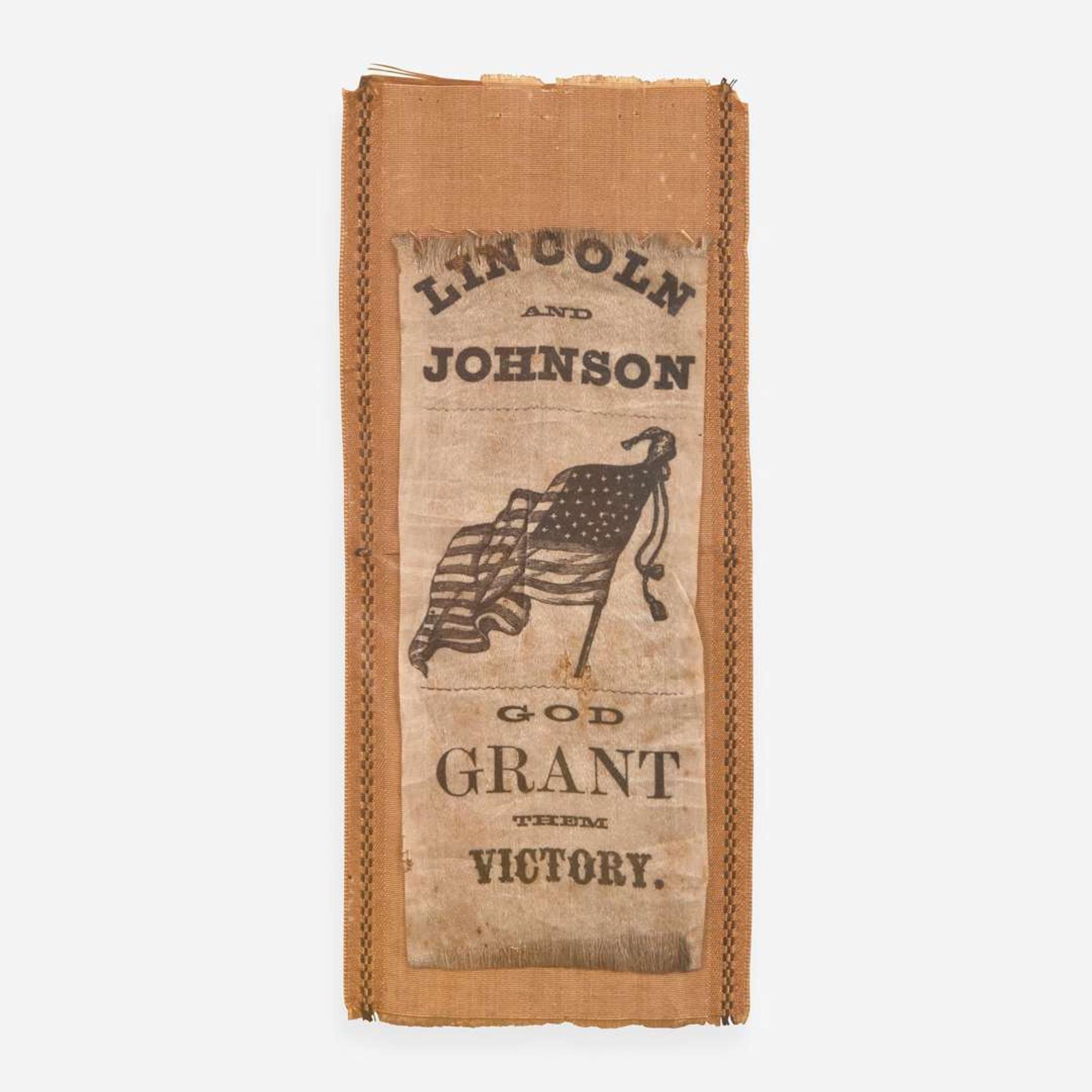 [Presidential] [Lincoln, Abraham] 1864 Presidential Campaign Ribbon