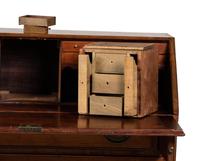 A Federal Barber Pole Inlaid Cherrywood Slant Front Desk