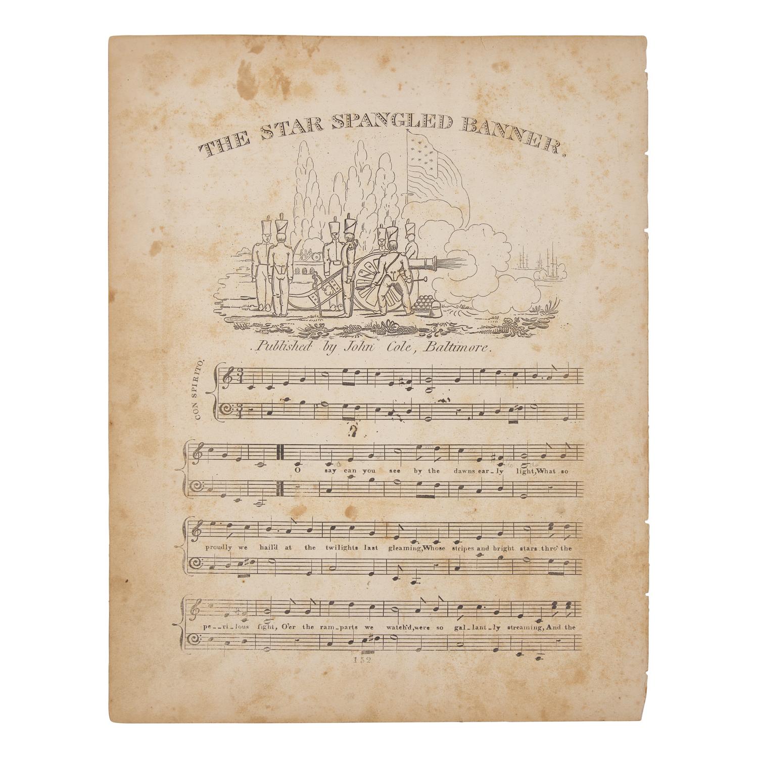 [Star-Spangled Banner] Early Example of Printed Sheet Music for the Star-Spangled Banner