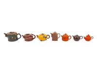 A Group of Seven Chinese Yixing Teapots