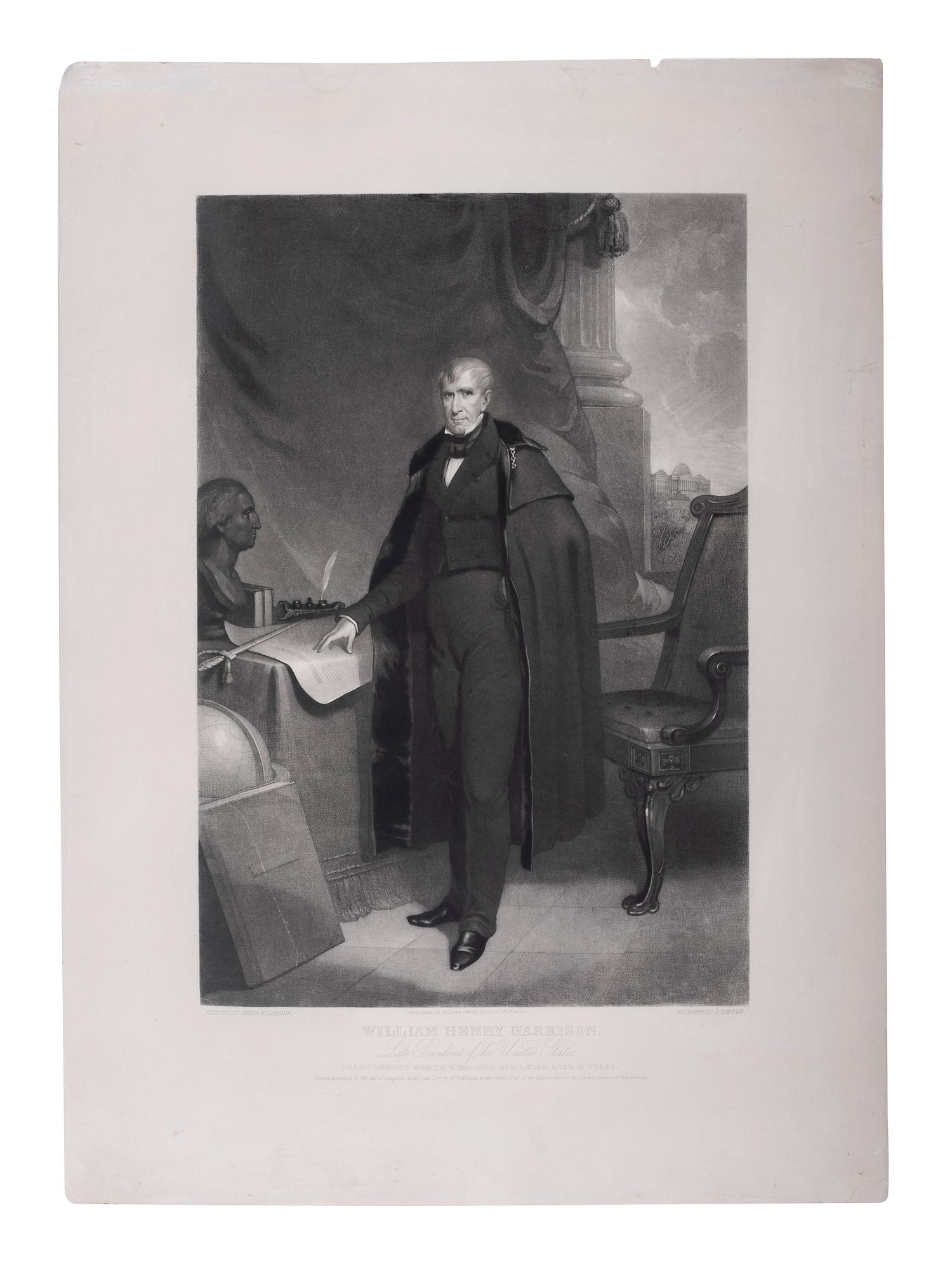 [POLITICS IN AMERICA -- WHIG PARTY]. A group of 3 engravings of William Henry Harrison, John Tyler, and Henry Clay.