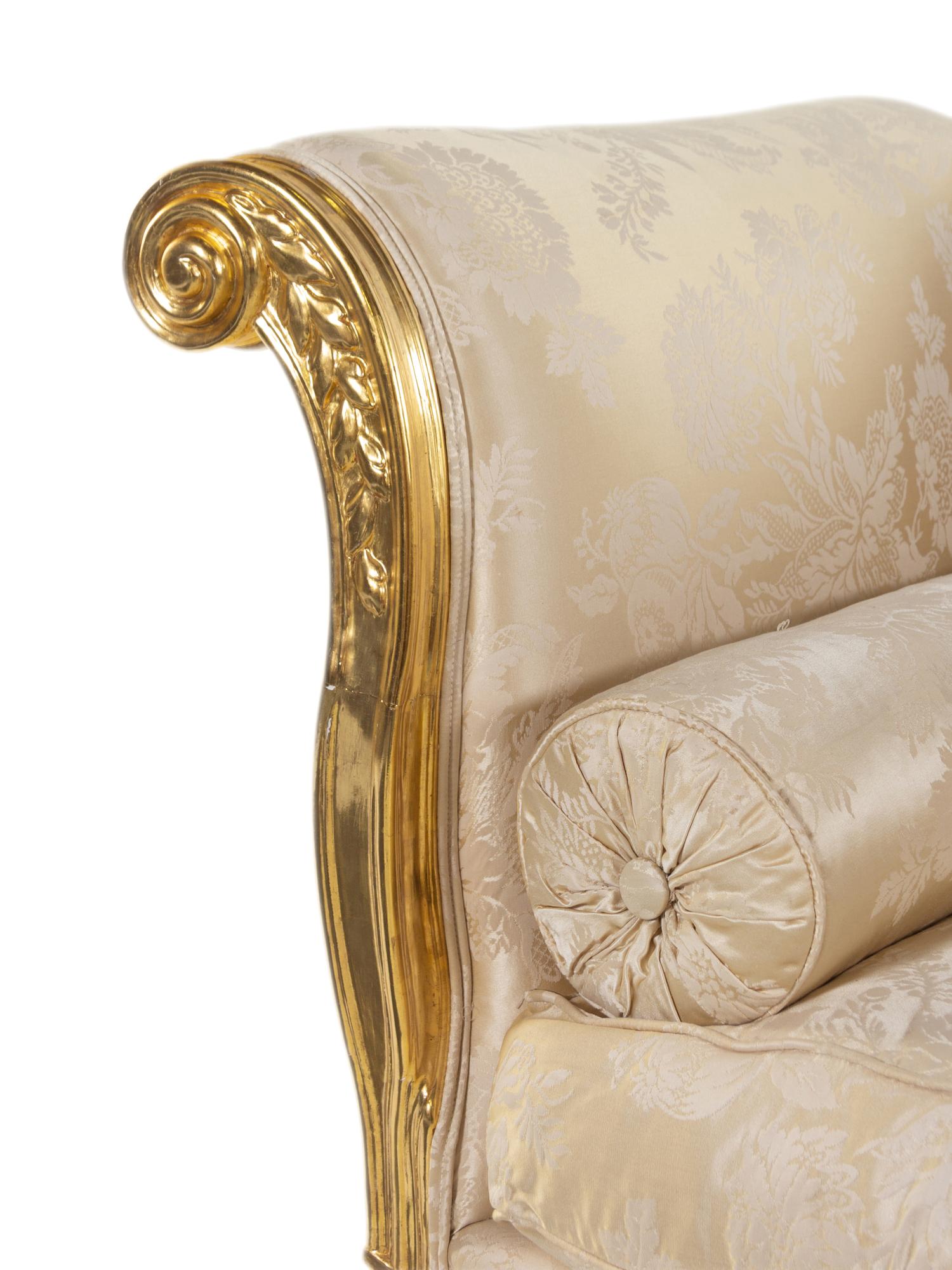 A Louis XV Style Giltwood Sofa