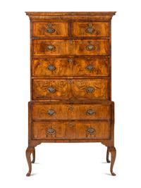 A George III Walnut Chest-on-Chest