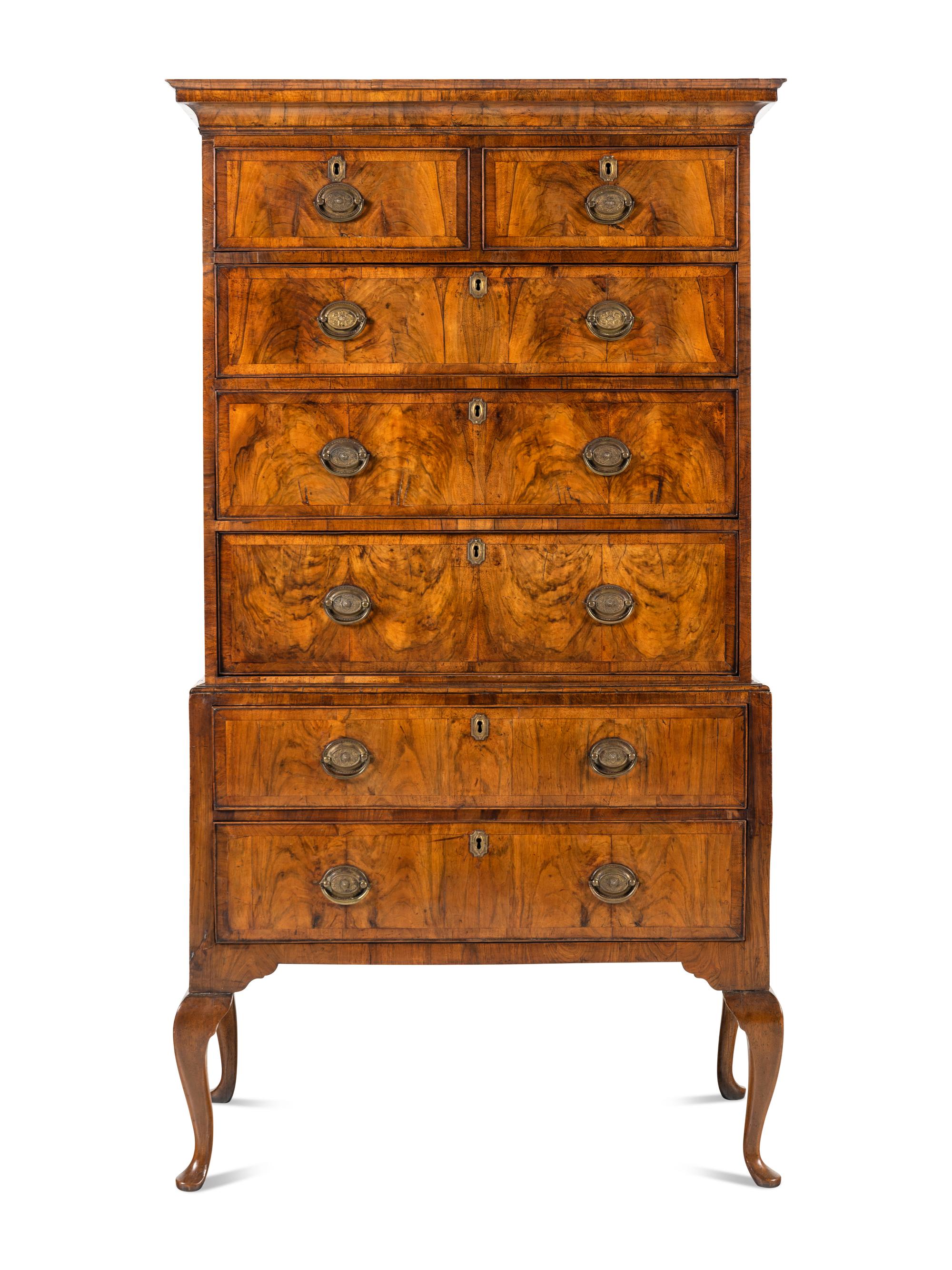 A George III Walnut Chest-on-Chest