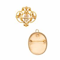 Two Yellow Gold Brooches