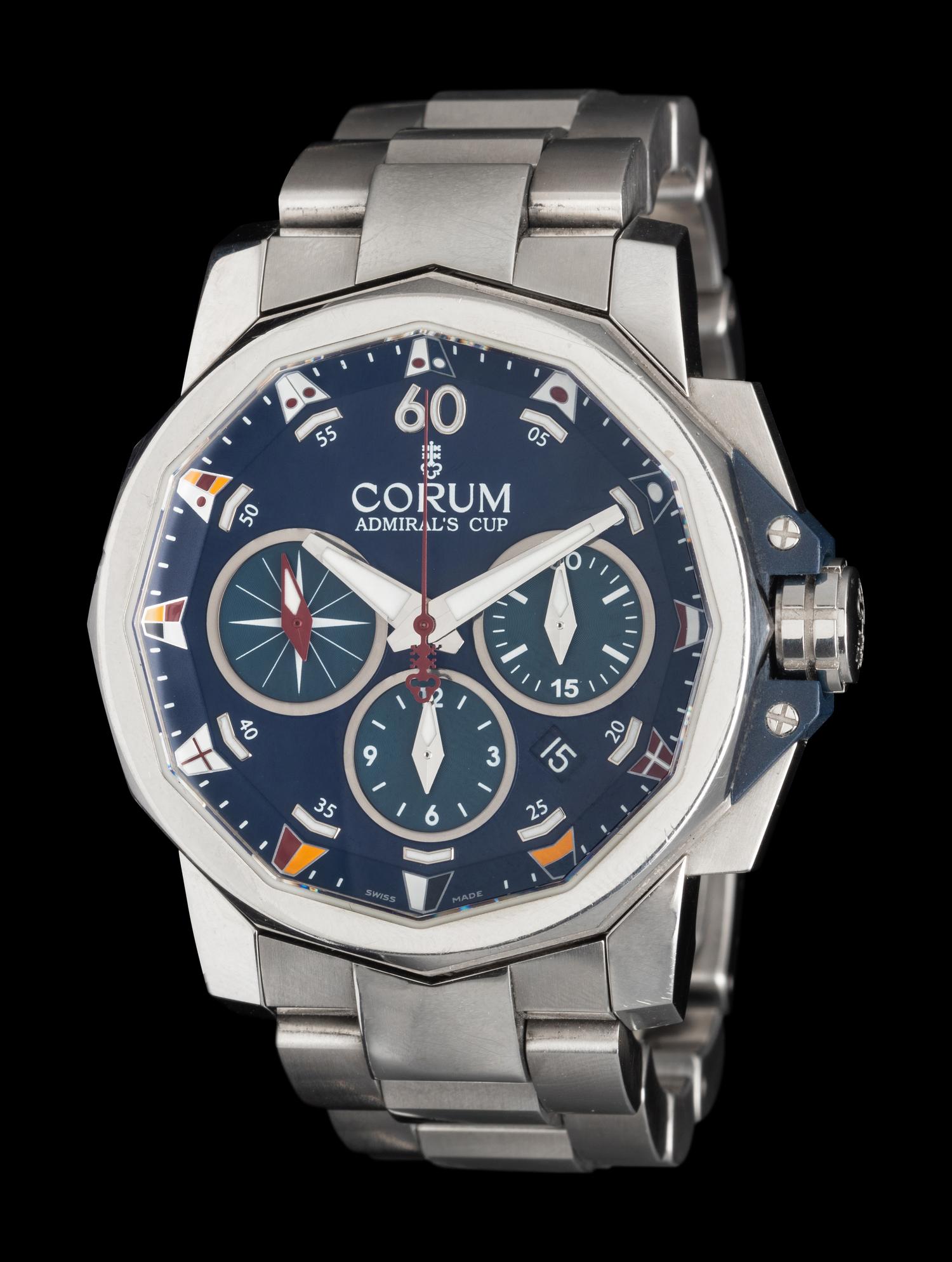 CORUM, STAINLESS STEEL 'ADMIRAL'S CUP' WATCH