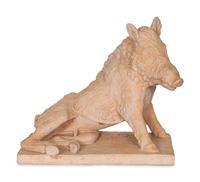 A Large Ceramic Boar Sculpture in the Manner of The Uffizi Porcellino