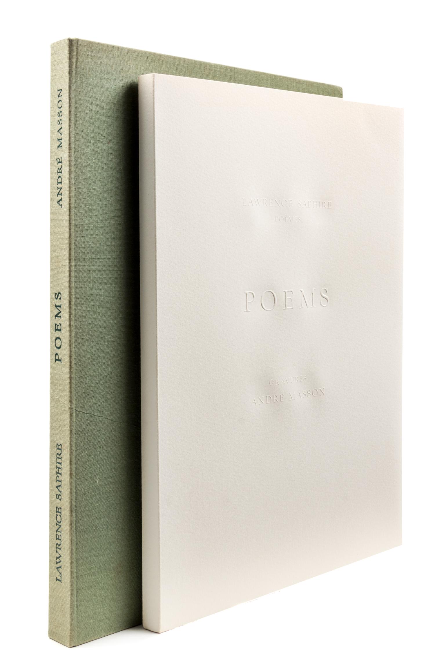 (MASSON, ANDRE) SAPHIRE, LAWRENCE. Poems. New York, 1974. Limited, signed.