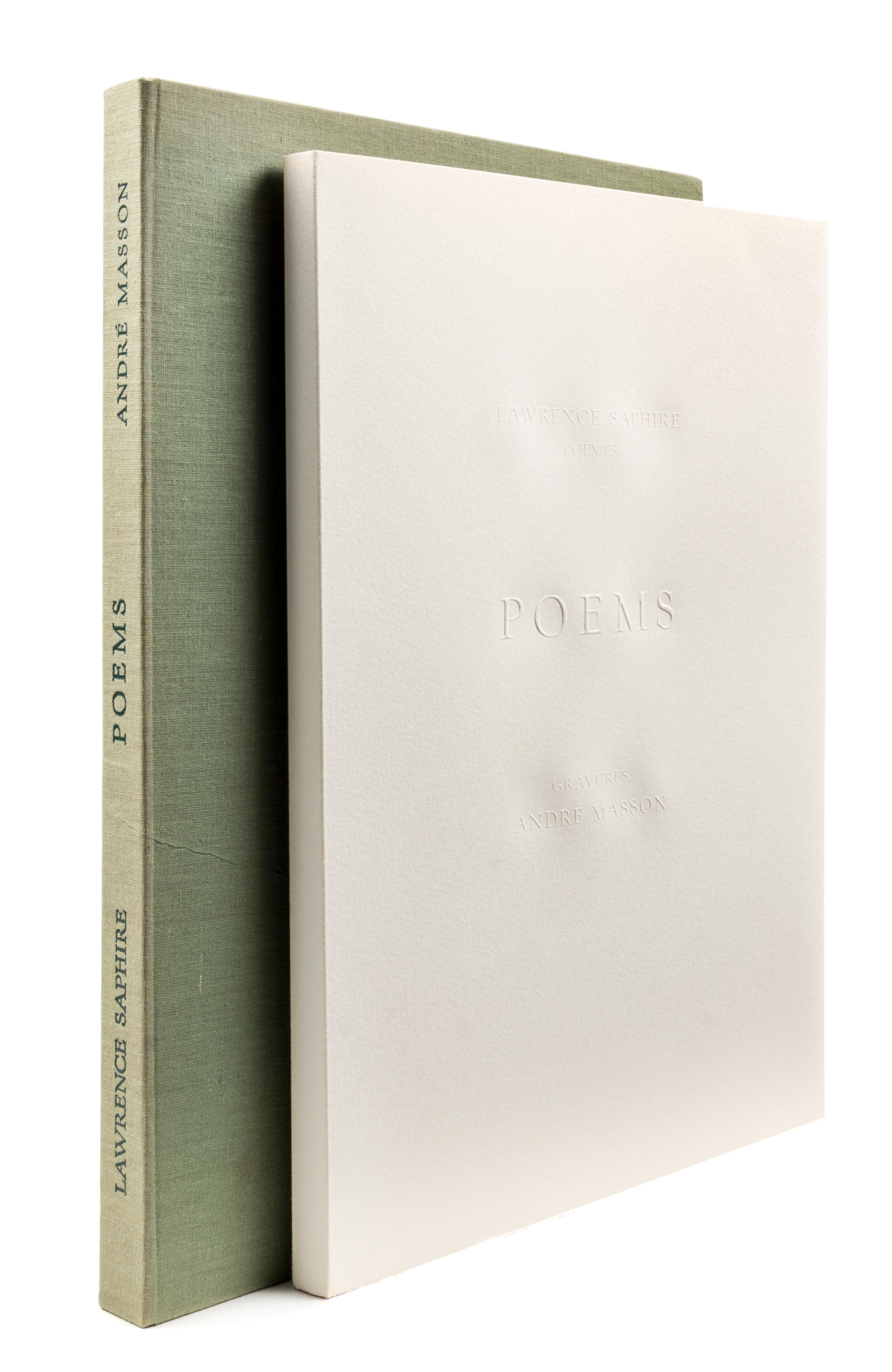 (MASSON, ANDRE) SAPHIRE, LAWRENCE. Poems. New York, 1974. Limited, signed.