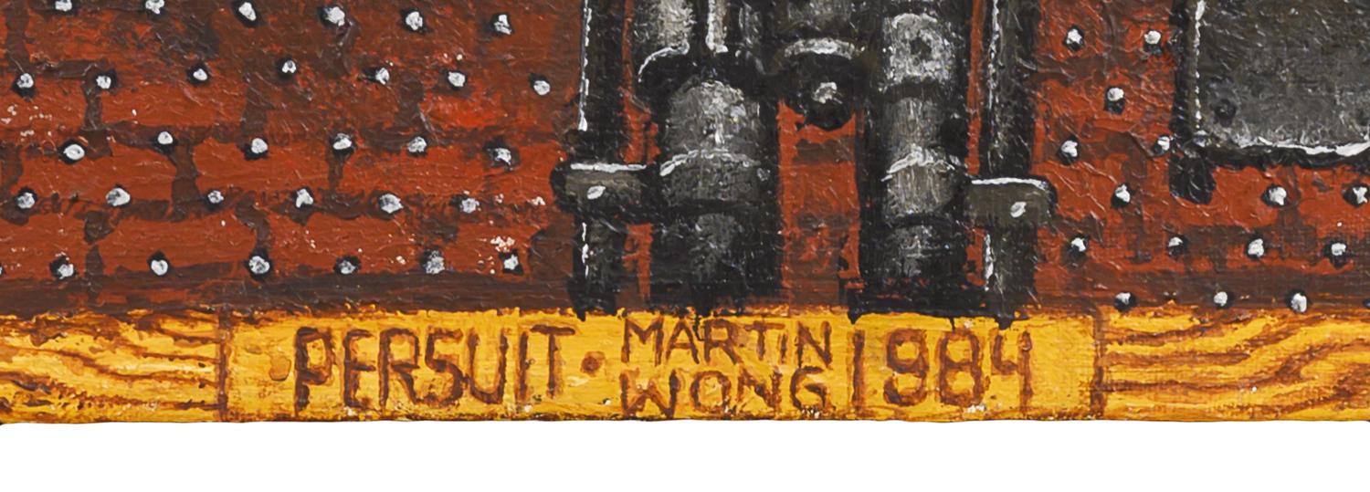 Martin Wong (American, 1946-1999) Persuit (El Que Gane Pierde - He Who Wins Looses), 1984