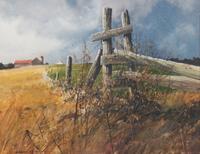 Gerhard Miller, (Wisconsin, 1903-2003), The Line Fence