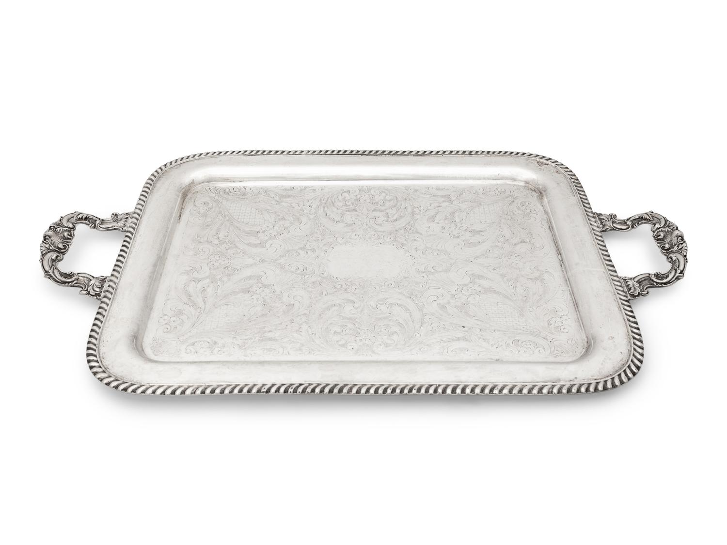 A Group of Silver-Plate Serving Pieces