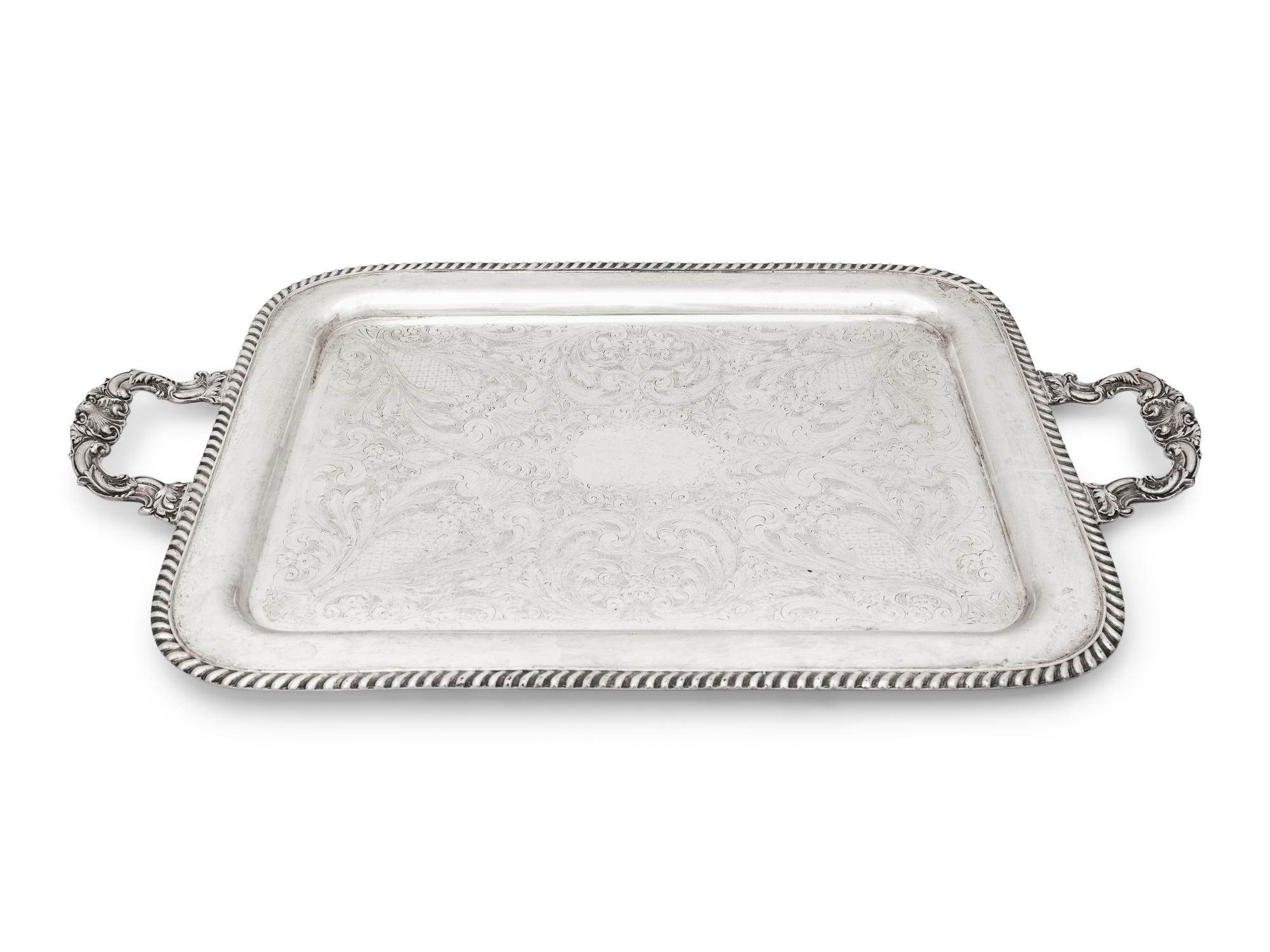 A Group of Silver-Plate Serving Pieces