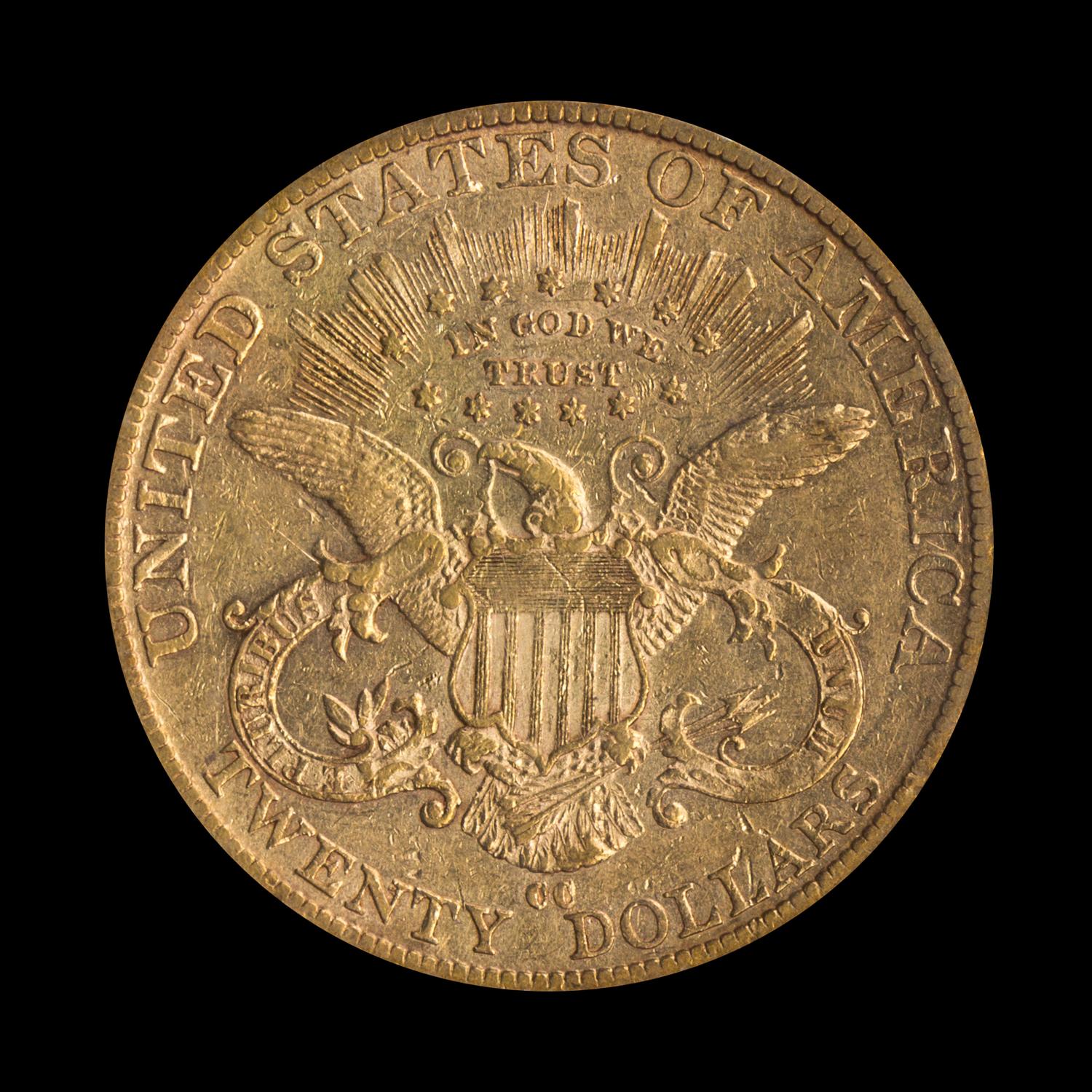 A United States 1889-CC Liberty Head $20 Gold Coin