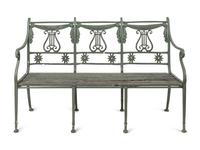A Painted Metal Garden Furniture Suite