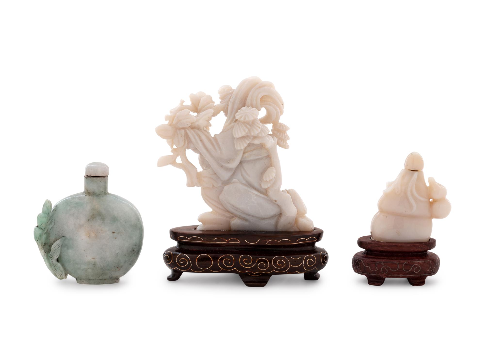Three Chinese Hardstone Articles