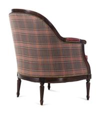 A Pair of Edwardian Style Carved Mahogany Barrel-Back Bergères