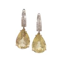 HELIODOR AND DIAMOND EARRINGS