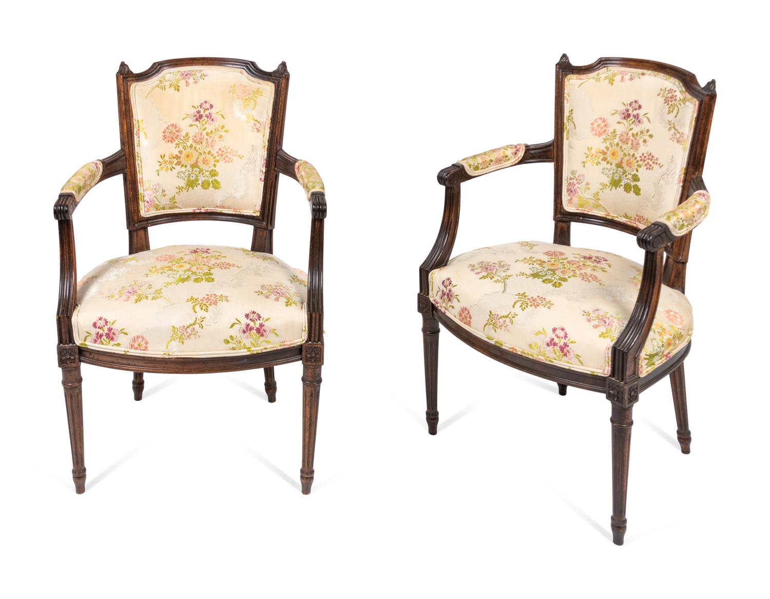 A Pair of Louis XVI Style Fauteuils