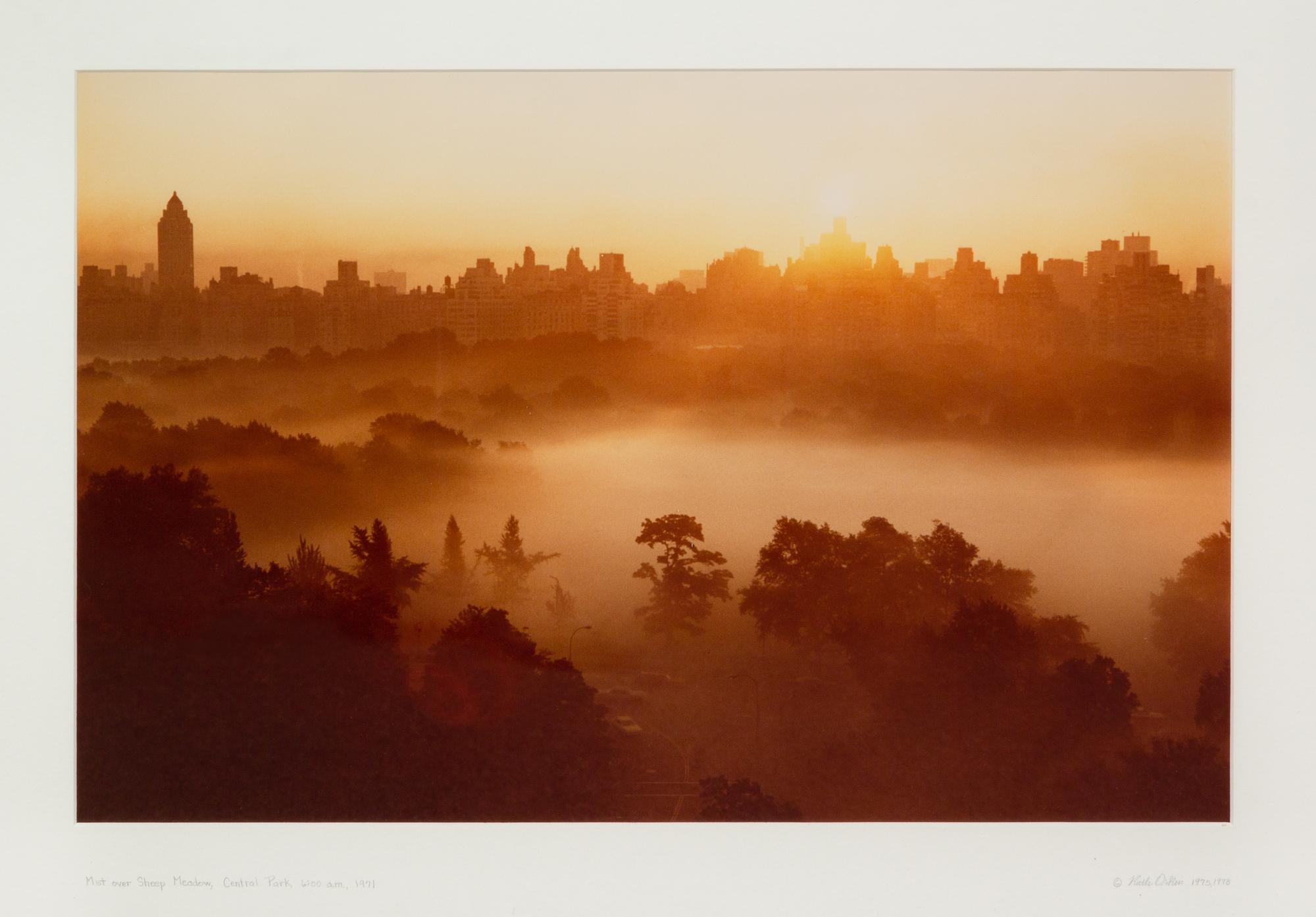 Ruth Orkin, (American, 1921-1985), Mist over Sheep Meadow, Central Park, 6:00 a.m., 1971, printed later
