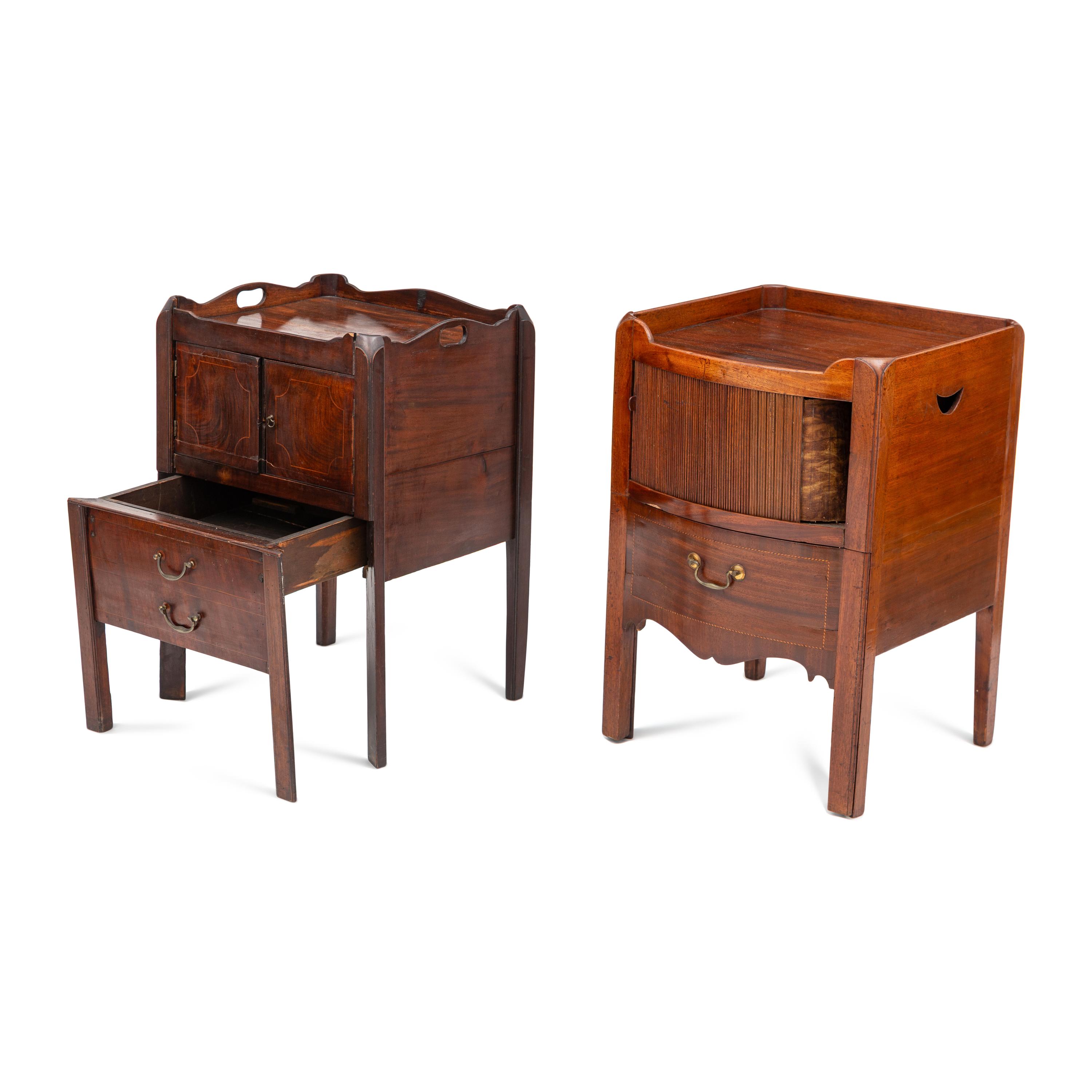 A Group of Two Georgian Mahogany Commodes