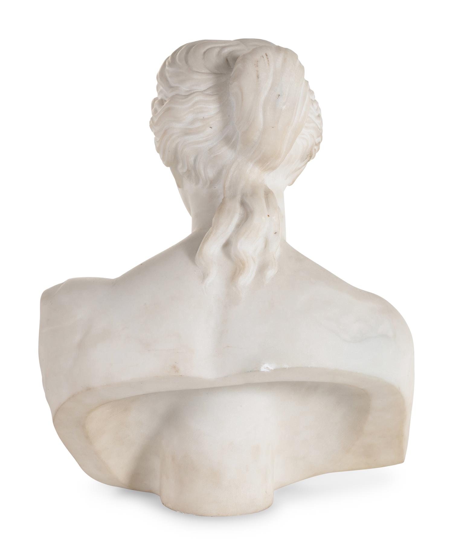 A Continental Marble Bust of Aphrodite