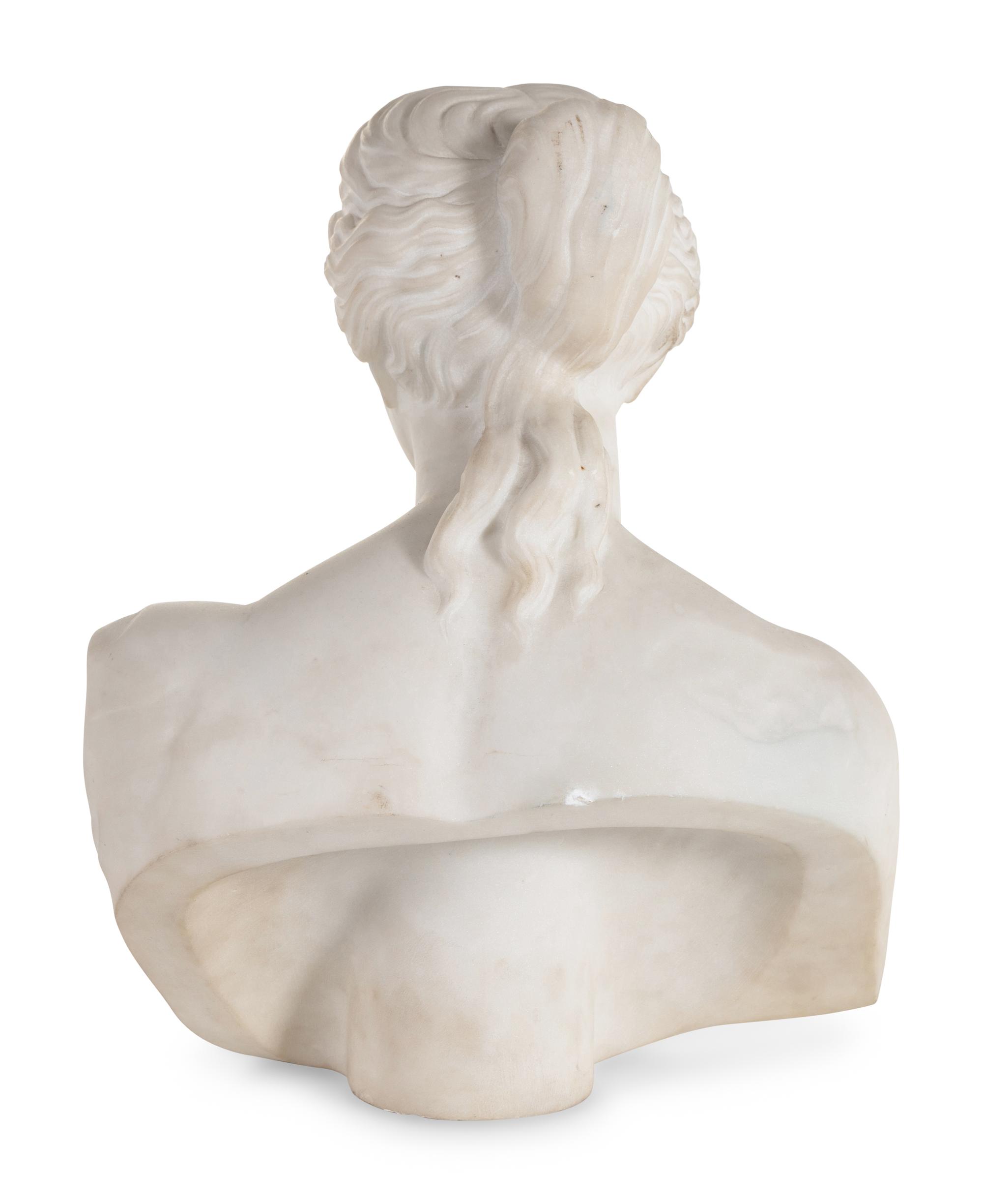 A Continental Marble Bust of Aphrodite