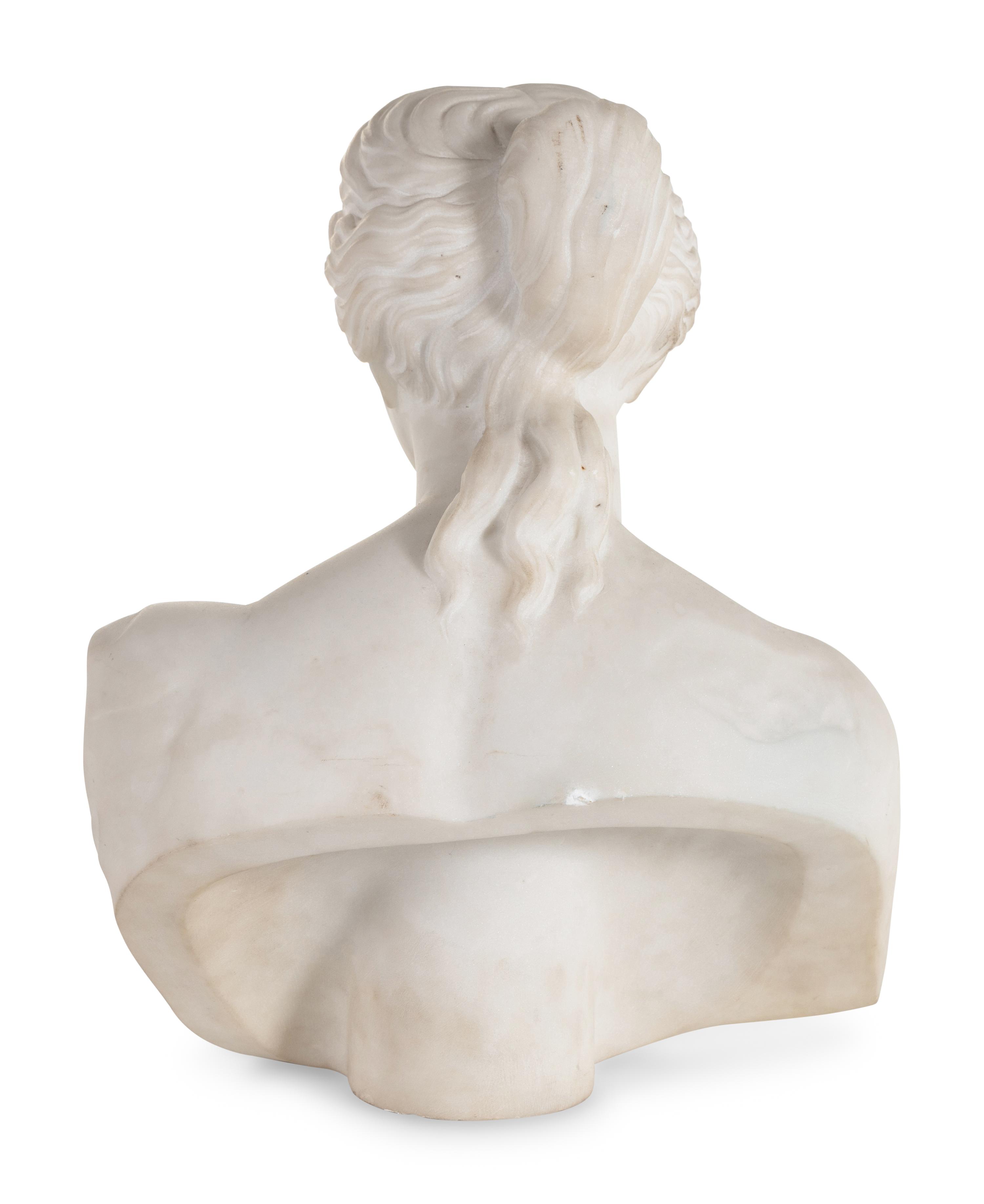 A Continental Marble Bust of Aphrodite