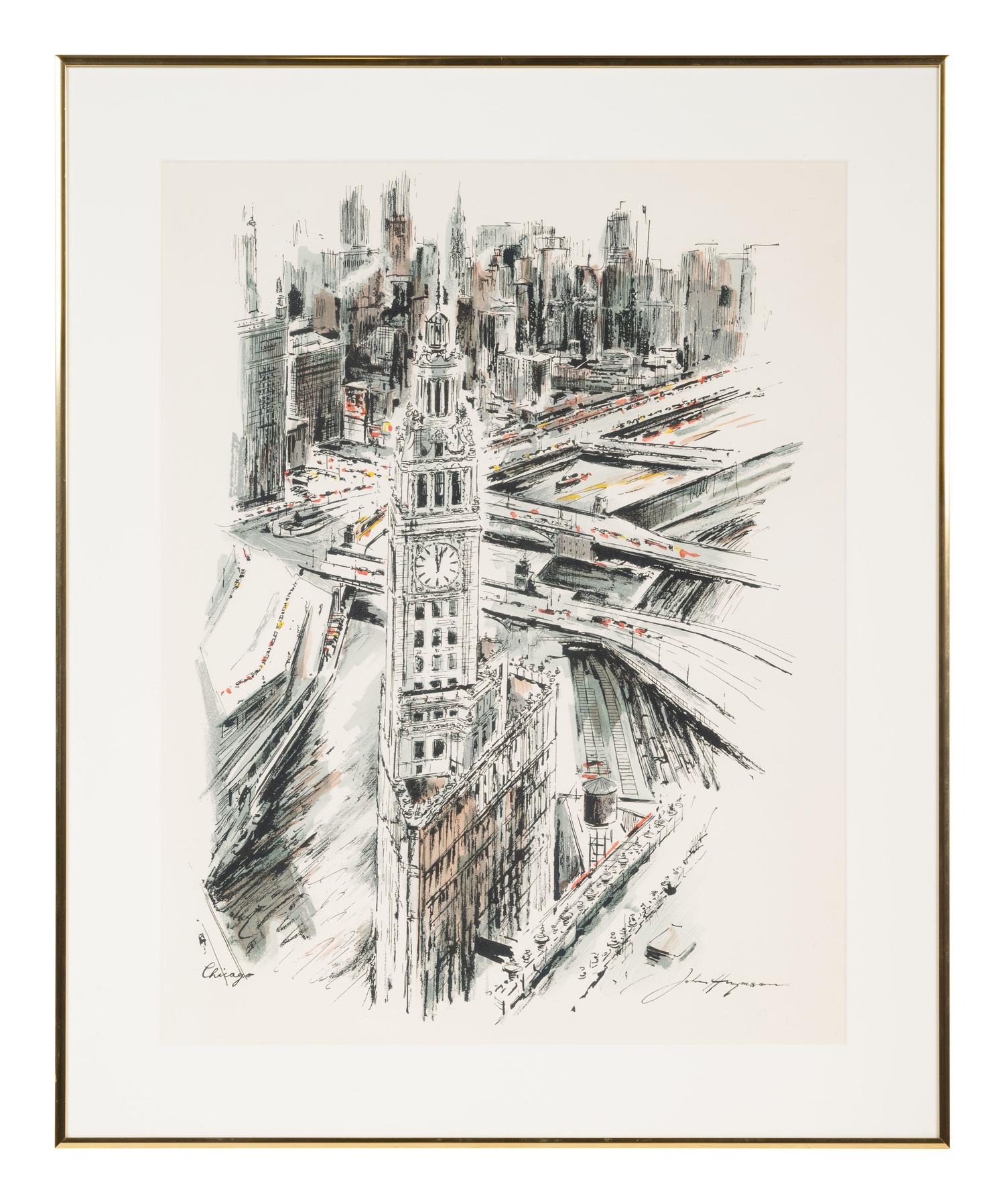 A Pair of Color Lithographs by John Haymson (American, 1902-1980)