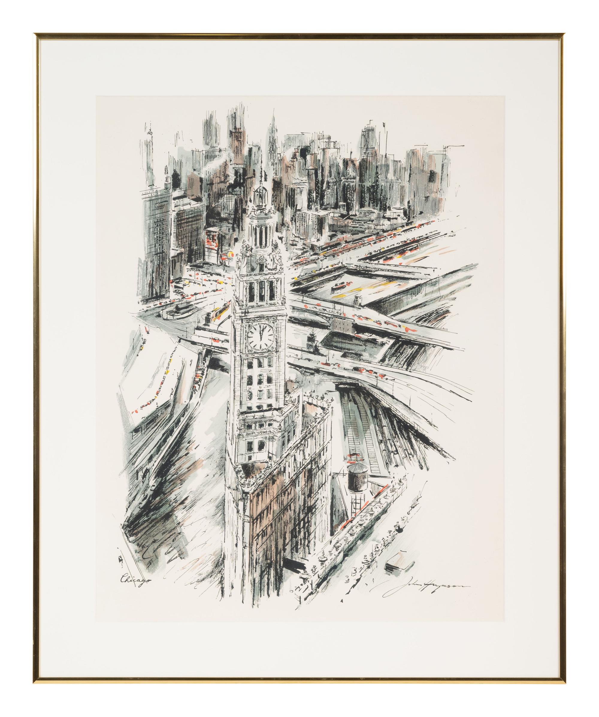 A Pair of Color Lithographs by John Haymson (American, 1902-1980)