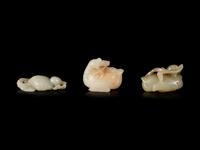 Three Chinese Jade Carvings of Birds