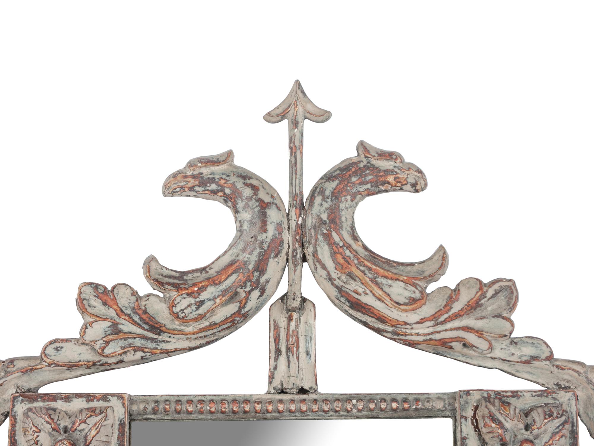 A Pair of Regency Painted Girandole Mirrors