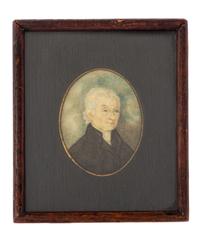 An American Portrait Miniature Height 2 1/2 x width 2 inches. — 18TH/19TH CENTURY