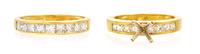 A Collection of 18 Karat Yellow Gold and Diamond Rings, 5.80 dwts.