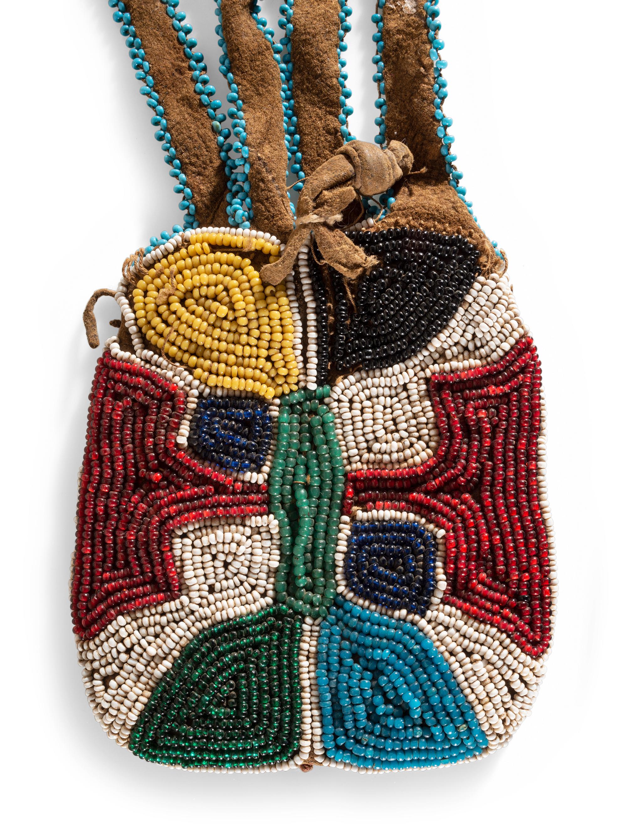 Prairie Beaded Hide Puzzle Pouch