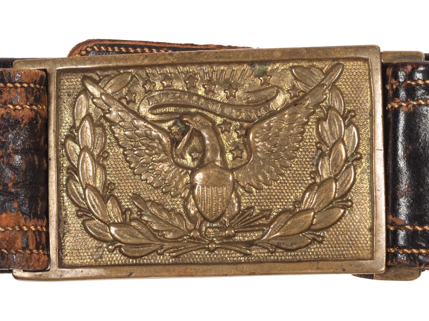 [CIVIL WAR]. Officer's sword belt equipped with Model 1851 belt plate.