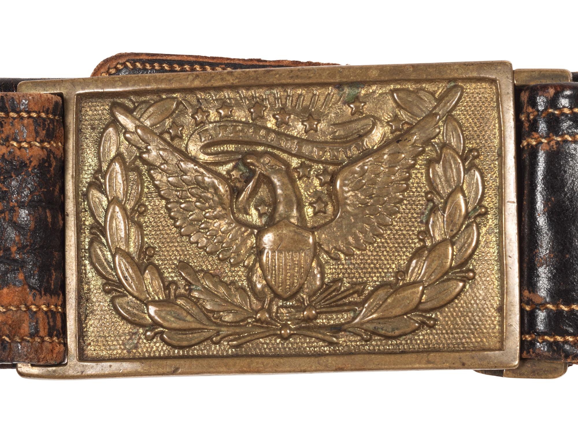 [CIVIL WAR]. Officer's sword belt equipped with Model 1851 belt plate.