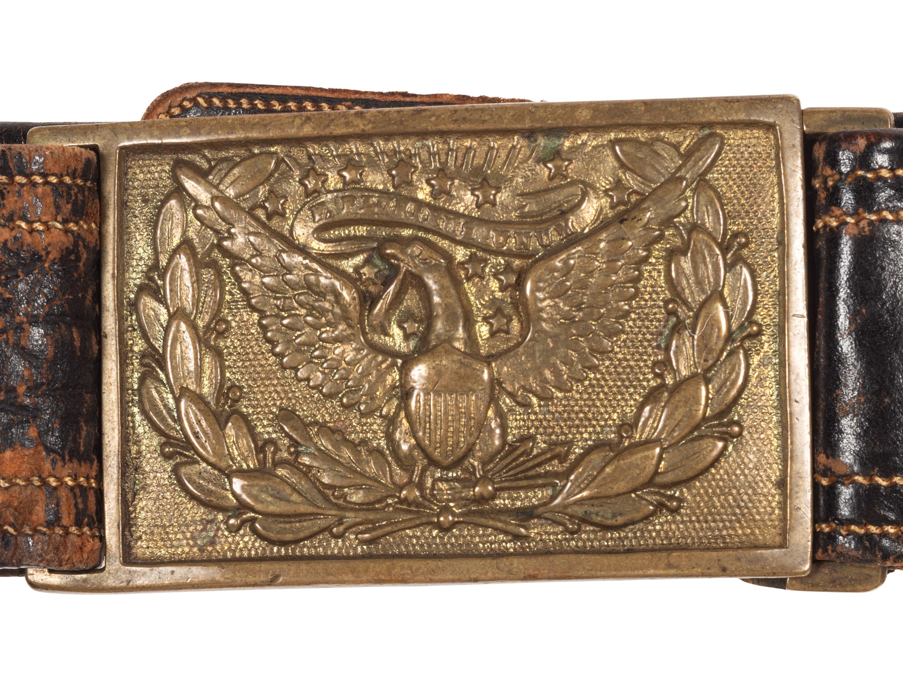[CIVIL WAR]. Officer's sword belt equipped with Model 1851 belt plate.