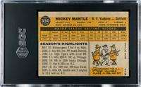 A Complete Set of 1960 Topps Baseball Cards (572/572) Including Carl Yastrzemski Rookie and Mickey Mantle SGC Graded Issues,