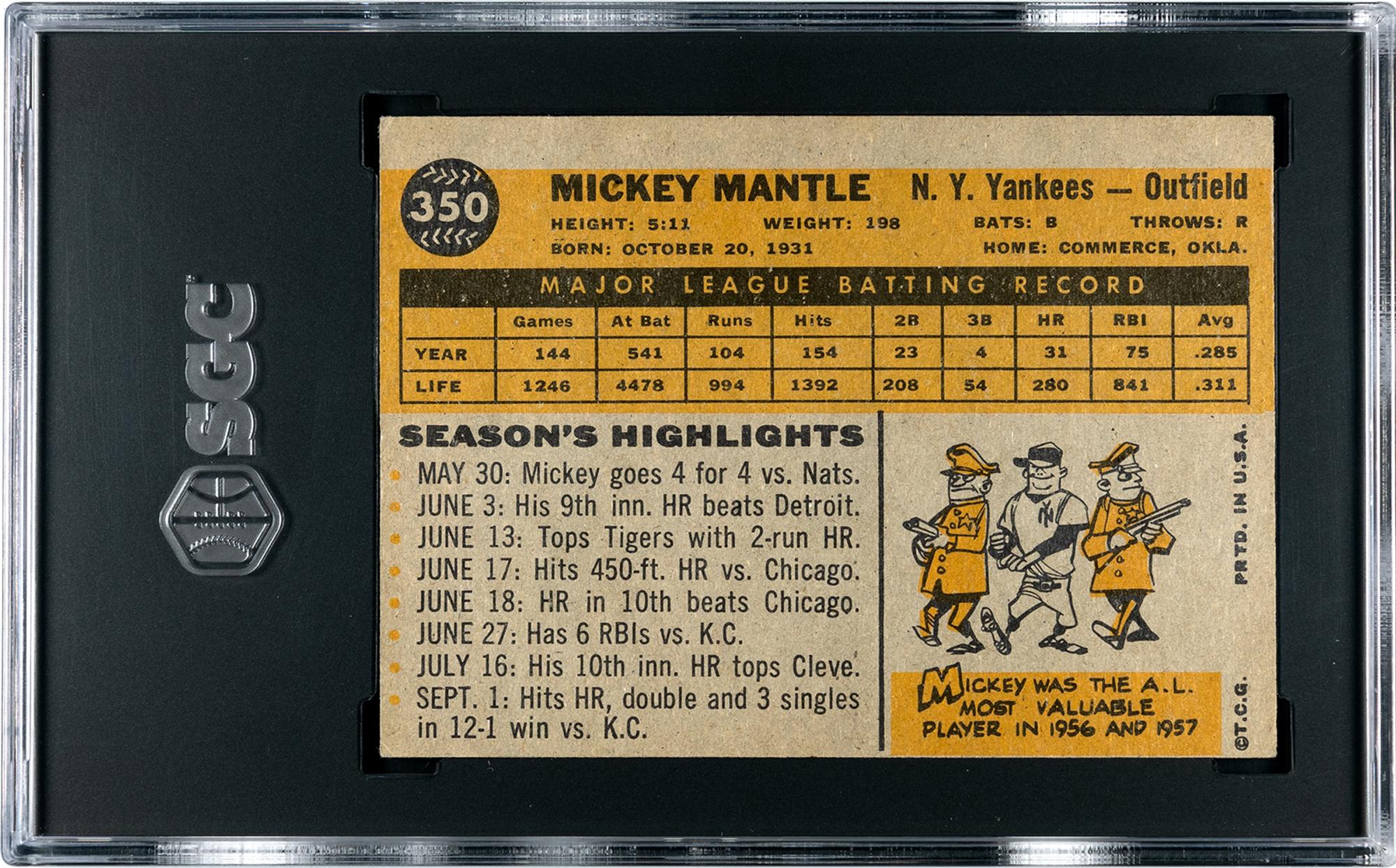 A Complete Set of 1960 Topps Baseball Cards (572/572) Including Carl Yastrzemski Rookie and Mickey Mantle SGC Graded Issues,